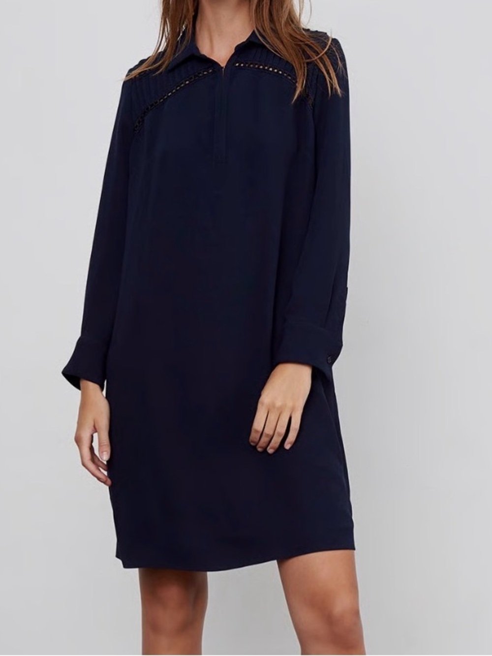 Gerard Darel Midi Dress in Blue Size 42 Like New